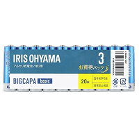 IRIS アルカリ乾電池 BIGCAPA basic 単3形20本 LR6BB/20P
